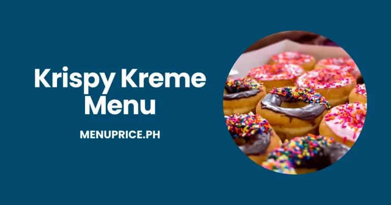 Krispy Kreme Menu Price in Philippines 2024